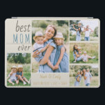 Bästa Mamma någonsin-Anpassningsbar-fotosamlingspl iPad Pro Skydd<br><div class="desc">IPad-väska för Anpassningsbar som du kan anpassa med 5 av dina favoritbilder. Designen har en modern palett med sten, brun, blå och gult i färg och är märkt med avslappnad och typsnitt i smalan. Ordalydelsen lyder "best mamma ever" och mallen ställs in som redo för att du ska kunna lägga...</div>