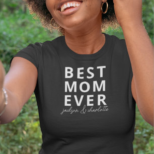Bästa Mamma någonsin Anpassningsbar Kids Namn Mors T Shirt