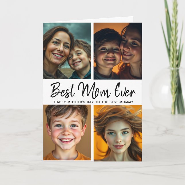 Bästa Mamma någonsin | Anpassningsbar Photo Mor's  Kort (Framsida)
