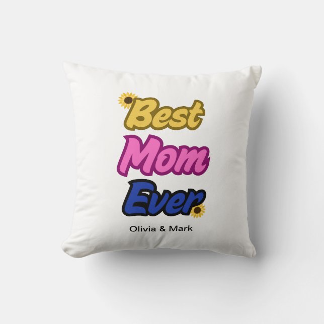Bästa Mamma någonsin Anpassningsbar Pillow mors da Kudde (Framsida)