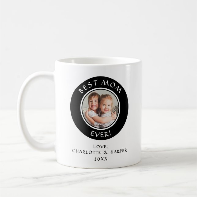 Bästa Mamma någonsin-Anpassningsbarna Foto Modern  Kaffemugg (Vänster)