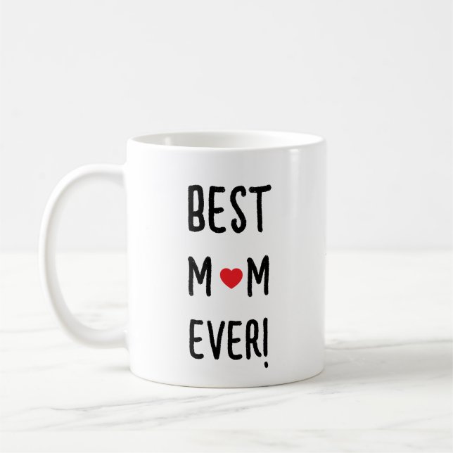 Bästa mamma någonsin Anpassningsbart namn Kaffemugg (Vänster)