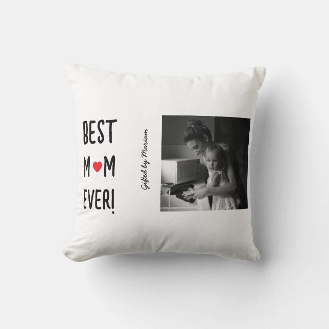 Bästa mamma någonsin Anpassningsbart namn Kudde (Framsida)