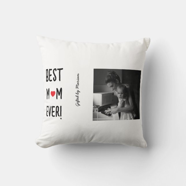 Bästa mamma någonsin Anpassningsbart namn Kudde (Framsida)