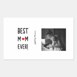 Bästa mamma någonsin Anpassningsbart namn Rektangulärt Klistermärke