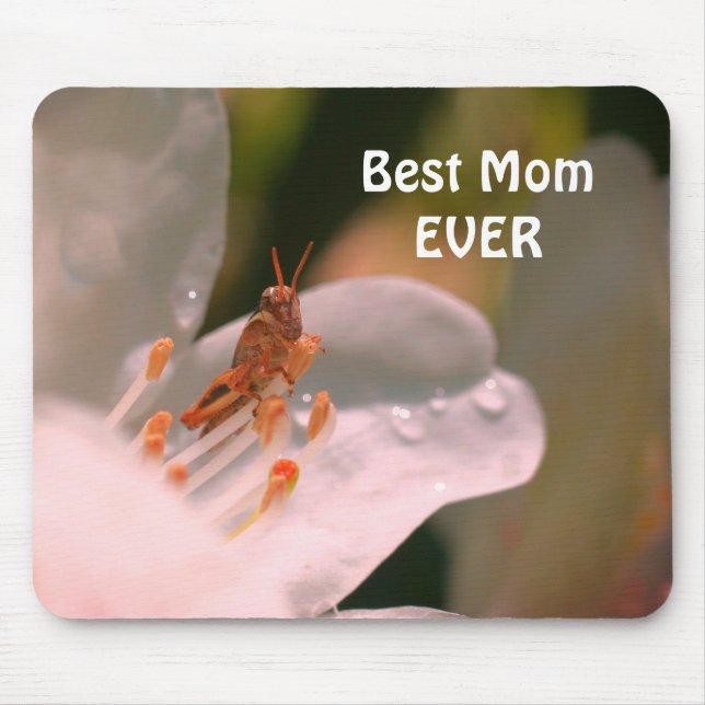 Bästa Mamma någonsin Azalea och gräshoppor  Musmatta (Framsidan)