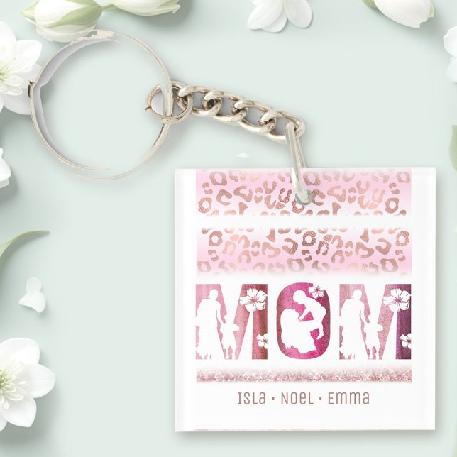 Bästa Mamma någonsin Barns Namn Lila (Best Mom Ever Kids Children Names Purple Keychain)