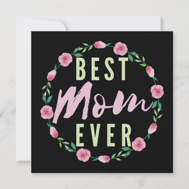 BÄSTA MAMMA NÅGONSIN - BÄSTA FLORIST MORS DAG KORT (Framsida)