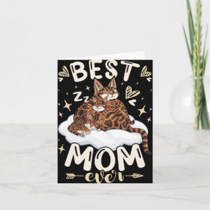 Bästa mamma någonsin, Bengalisk katt 2 kattungar, Kort