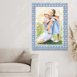 Bästa Mamma någonsin blå fotomört Canvastryck