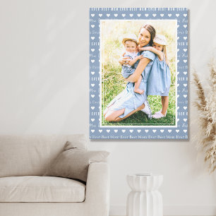 Bästa Mamma någonsin blå fotomört Canvastryck