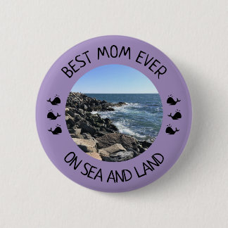 Bästa mamma någonsin Blå Ocean Foto Knapp