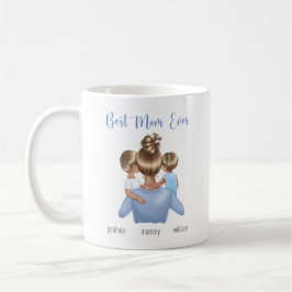 Bästa Mamma någonsin Blå vit Kaffemugg