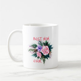 Bästa mamma någonsin blomma kaffemugg