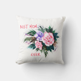 Bästa mamma någonsin blomma kudde