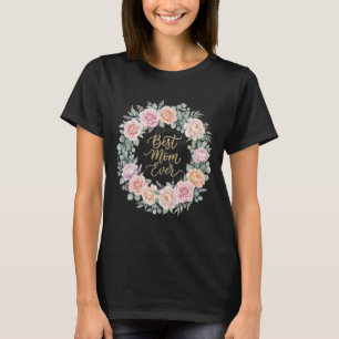 Bästa mamma någonsin blommig akvarell T-shirt Mo