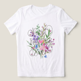 Bästa mamma någonsin Blommig akvarelldesign T Shirt