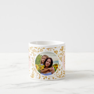 Bästa mamma någonsin Blommig Foto Mors dag Espressomugg