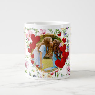 Bästa mamma någonsin Blommig Foto Mors dag Jumbo Mugg