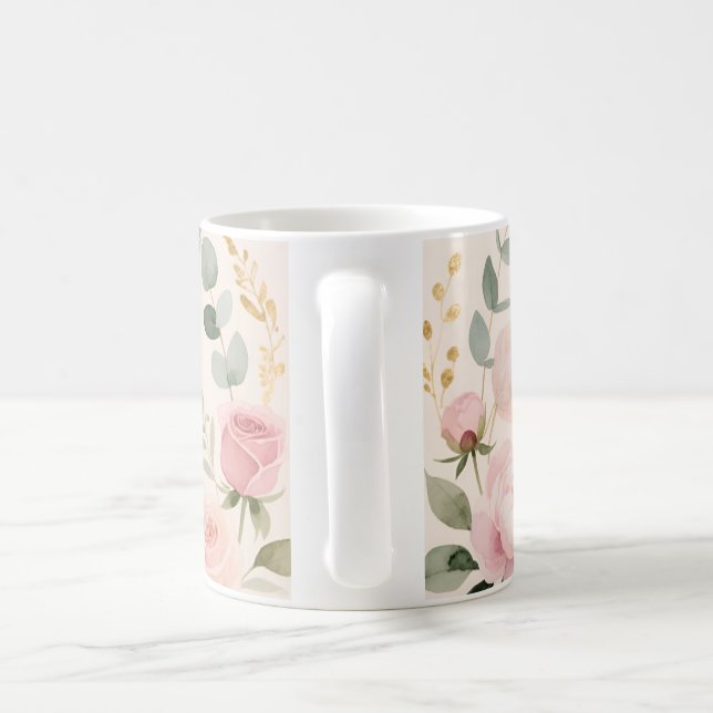 Bästa mamma någonsin Blommig presentdesign Kaffemugg (Handtag)