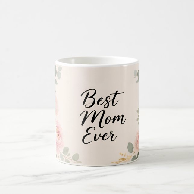 Bästa mamma någonsin Blommig presentdesign Kaffemugg (Center)