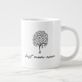 Bästa mamma någonsin Blommig trädillustration Jumbo Mugg
