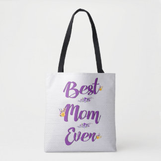Bästa Mamma någonsin-Blommigt-design Tygkasse