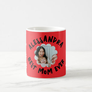 Bästa mamma någonsin-blommigt för fototypografi i kaffemugg