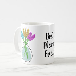 Bästa Mamma någonsin-Blommigt Kaffemugg