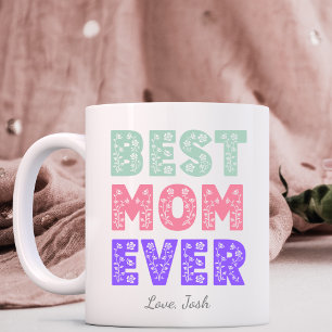 Bästa Mamma någonsin Blommigt Mugg