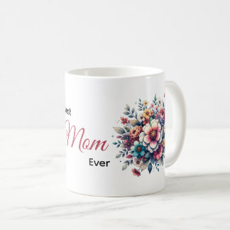 Bästa Mamma någonsin-blommigtens vattenfärg Kaffemugg