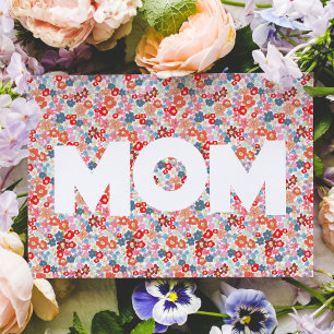Bästa mamma någonsin blommönster Mors dag Kort