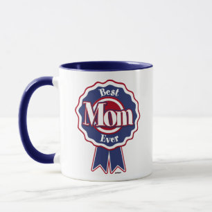 Bästa Mamma någonsin Blue Ribbon Mugg