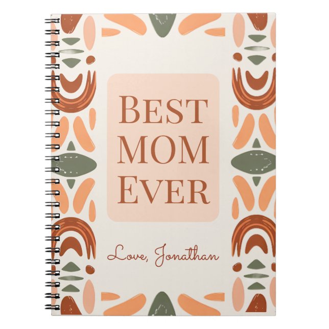 Bästa mamma någonsin Boho Personlig anteckningsbok (Framsidan)