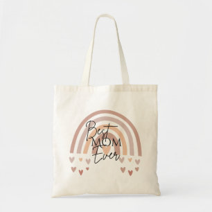 Bästa Mamma någonsin Boho Rainbow & Hearts Tygkasse