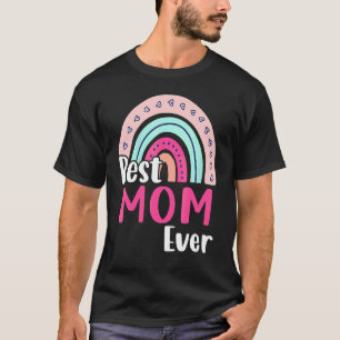 Bästa Mamma någonsin Boho Rainbow Lycklig Mors dag T Shirt