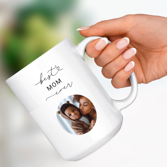 Bästa Mamma någonsin Boho-skript Anpassningsbar Ph Kaffemugg (Skapare uppladdad)