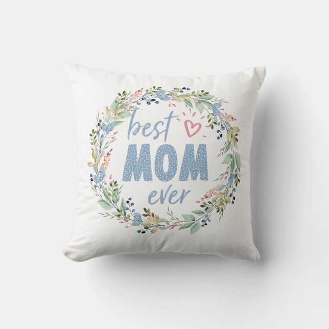 Bästa Mamma någonsin, botaniska utandningen Mors d Kudde (Framsida)