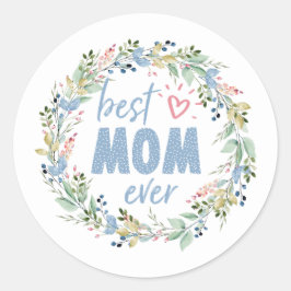 Bästa Mamma någonsin, botaniska utandningen Mors d Runt Klistermärke