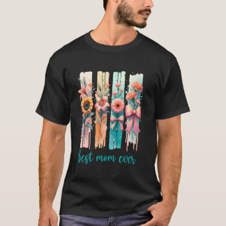 Bästa mamma någonsin Bow Blommig mors dag T Shirt