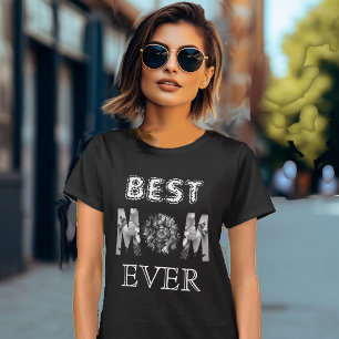 Bästa Mamma någonsin Calligraphy-solrosblomman Mor T Shirt