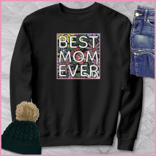 Bästa mamma någonsin Citat Färgrik blomsterkonst T Shirt