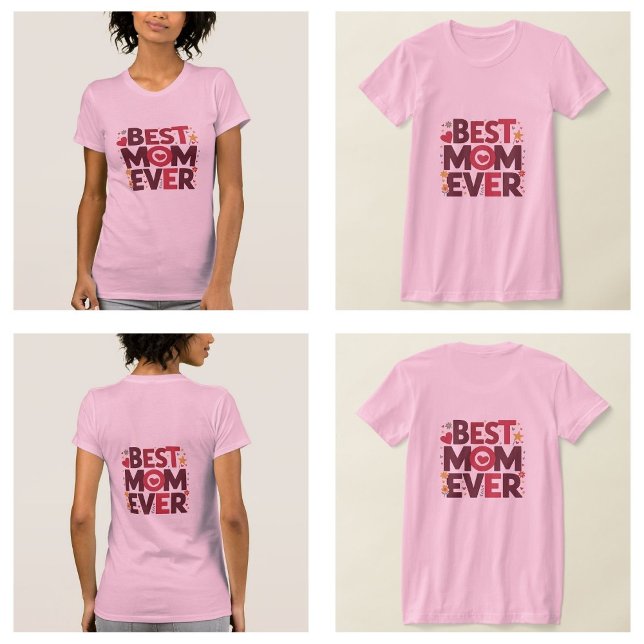Bästa Mamma någonsin Cute Hearts Mor T Shirt (best mom ever shirt)