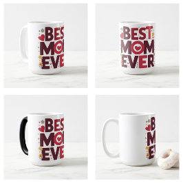 Bästa Mamma någonsin Cute Hearts Mors dag Kaffemugg