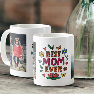 Bästa Mamma någonsin Cute Whimsical Photo Mors dag Kaffemugg