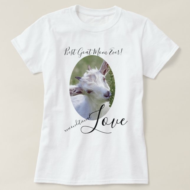 Bästa Mamma någonsin ditt foto ovillkorligt Kärlek T Shirt (Design framsida)