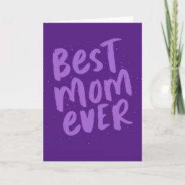 Bästa mamma någonsin djärva moderna lila Mors dag Kort
