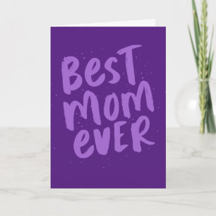Bästa mamma någonsin djärva moderna lila Mors dag Kort