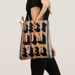 Bästa Mamma någonsin djärva typografi 70-talsretro Tygkasse