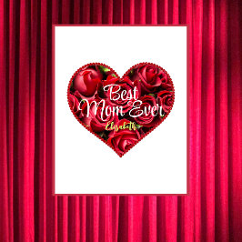 Bästa Mamma någonsin Elegant Keepsakblommor Mors d Poster